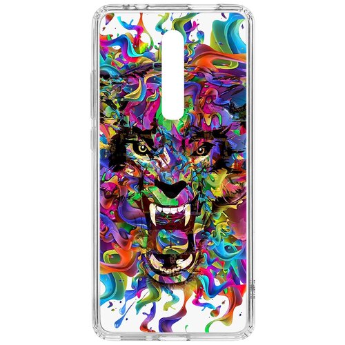 фото Чехол на xiaomi mi 9t kruche print colored beast