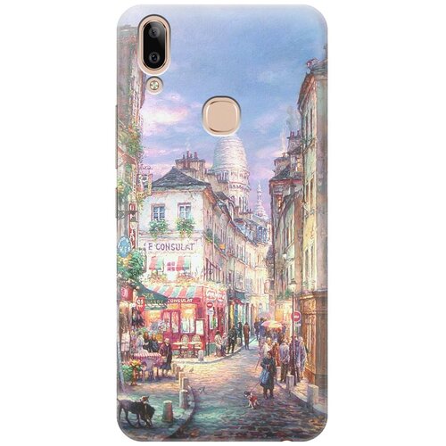 фото Re:paчехол - накладка artcolor для vivo y85 / v9 с принтом "пейзаж монмартра"