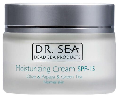 Dr. Sea Moisturizing Cream крем для лица базовый с маслом оливы, экстрактом папайи и зеленого чая SPF15, 50 мл