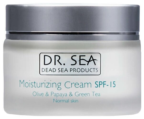 Крем Dr.Sea увлажняющий и восстанавливающий для лица с маслом оливы, экстрактом папайи и зеленого чая SPF15, 50 мл