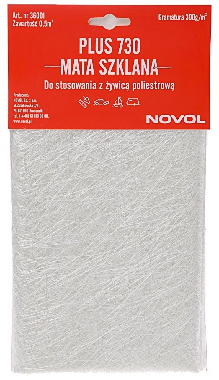 Стекломат 300 Гр/Кв.М. 0,5 Кв.М. Novol Plus 730 Novol арт. 36001