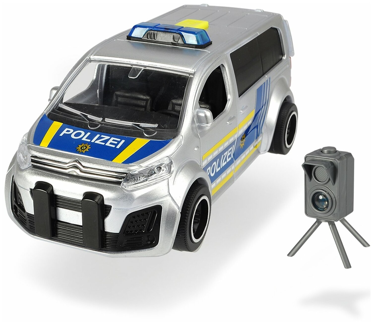 Машинка Полицейский DICKIE минивэн Citroеn SpaceTourer с радаром светом и звуком фрикционный 15см - фотография № 1