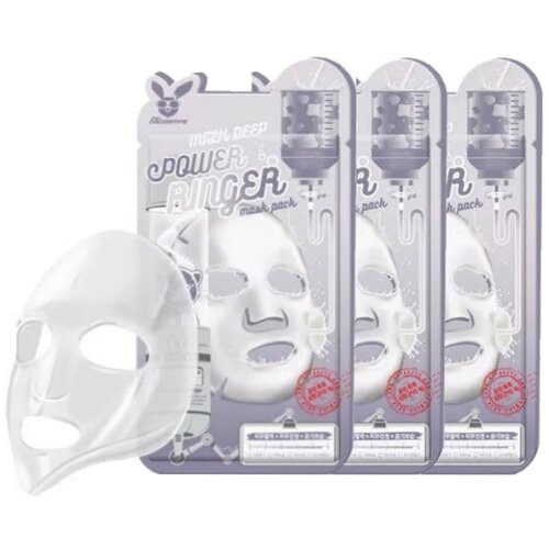фото Elizavecca тканевая маска с молочными протеинами milk deep power ringer mask pack, 23 мл, 3 уп.