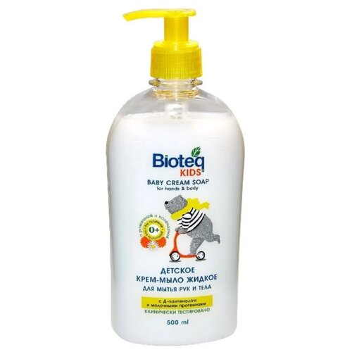 Купить Bioteq Детское крем-мыло жидкое для мытья рук и тела с ромашкой и календулой, 500 мл