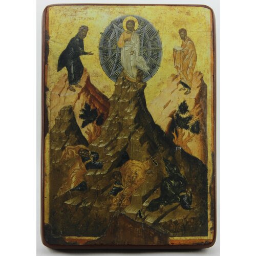 Икона Преображение Господне, деревянная иконная доска, левкас, ручная работа (Art.1243М)