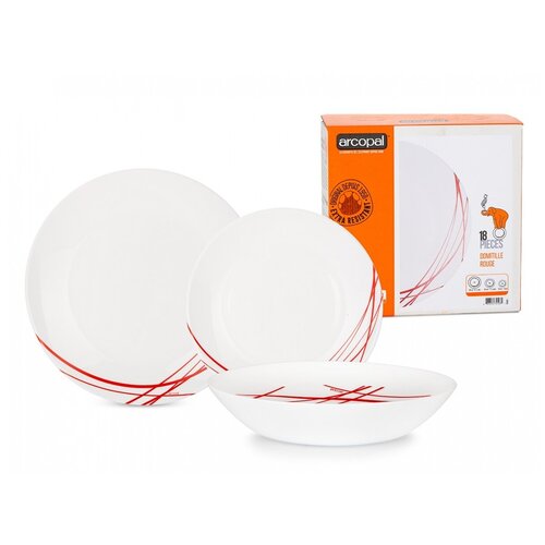 Столовый сервиз домитиль блэк 18 предметов 6 персон