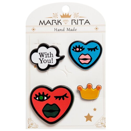 фото Набор брошей с цанговым зажимом бабочка гламурный стиль mark rita mr- 72 113-352229