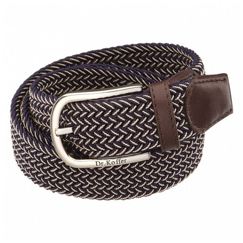 фото Ремень dr.koffer r040-01-120-195, черный/бежевый, 120 см