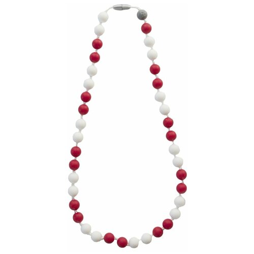 Слингобусы Itzy Ritzy Teething happens round bead necklace, game day red