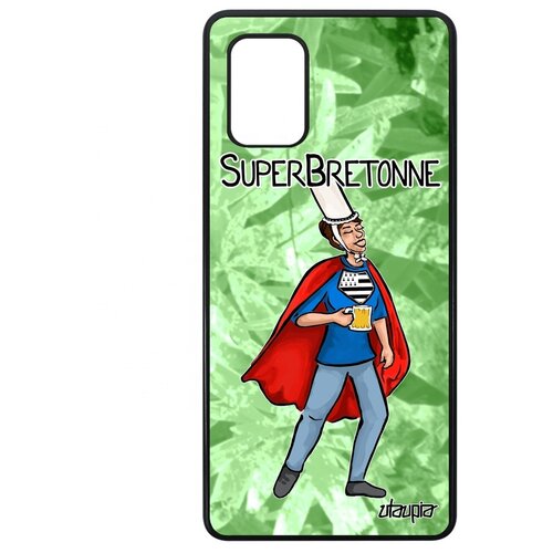 фото Чехол для samsung galaxy a71, "супербретонка" комичный рисунок utaupia