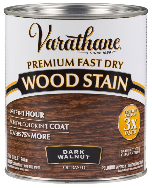 Морилка - Масло Для Дерева Varathane Premium Fast Dry Wood Stain Темный Орех 0,946л