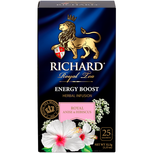 Чайный напиток фруктово-травяной Richard "Royal Anise & Hibiscus. Energy Boost" 25 сашет