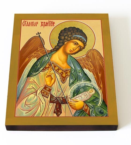 Ангел Хранитель (лик № 110), икона на доске 13*16,5 см