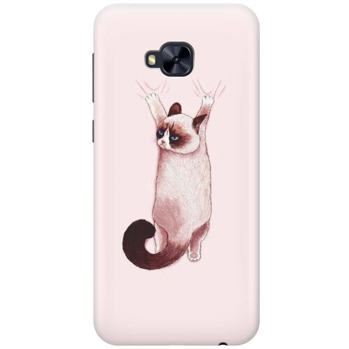 фото Cиликоновый чехол на asus zenfone 4 selfie pro (zd552kl) / асус зенфон 4 селфи про с принтом "недовольный кот" gosso