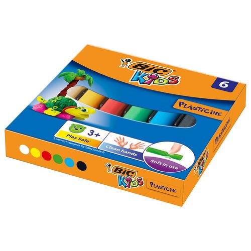 Пластилин BIC Kids 6 цветов, 60 г (947712) 6 цв.