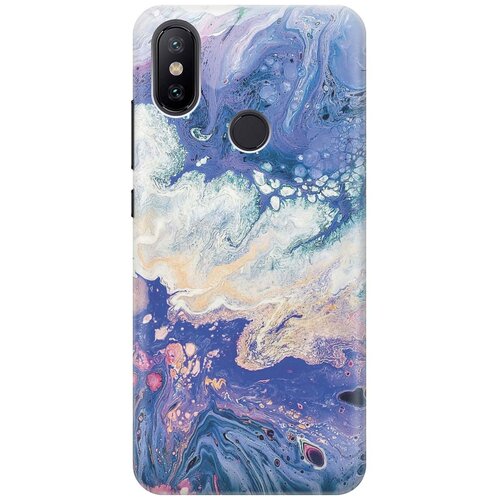 фото Cиликоновый чехол на xiaomi mi 6x / mi a2 / сяоми ми 6х / ми а2 с принтом "фиолетовый мрамор" gosso