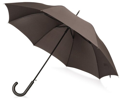 Зонт-трость полуавтомат, коричневый