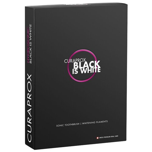 CURAPROX Звуковая зубная щетка Hydrosonic Black is White зубная щетка 2 шт curaprox black is white