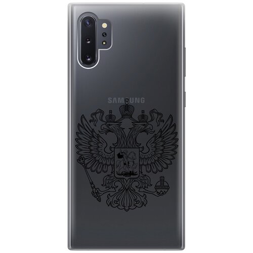 фото Ультратонкий силиконовый чехол-накладка transparent для samsung galaxy note 10+ с 3d принтом "patriotic spirit" gosso