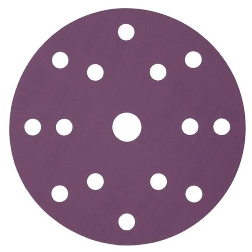 фото Диск шлифовальный на бумажной основе на липучке hanko pp627 150мм 15 отв р60/10 шт