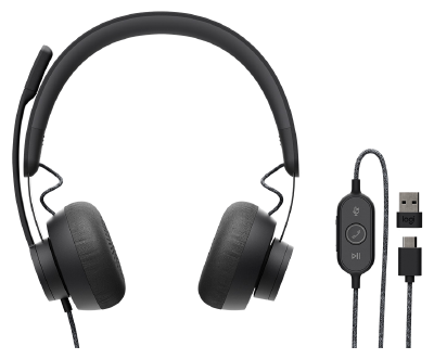 Гарнитура Logitech Zone Wired Teams Graphite (981-000870)