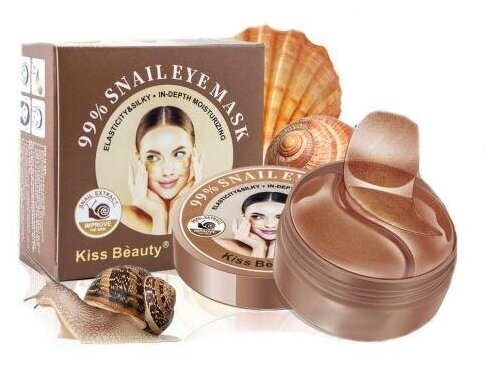 Гидрогелевые патчи для глаз Kiss Beauty Snail с муцином улитки 60 шт