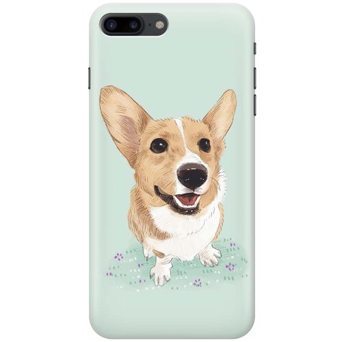 фото Gosso ультратонкий силиконовый чехол-накладка для apple iphone 8 plus / 7 plus с принтом "корги"