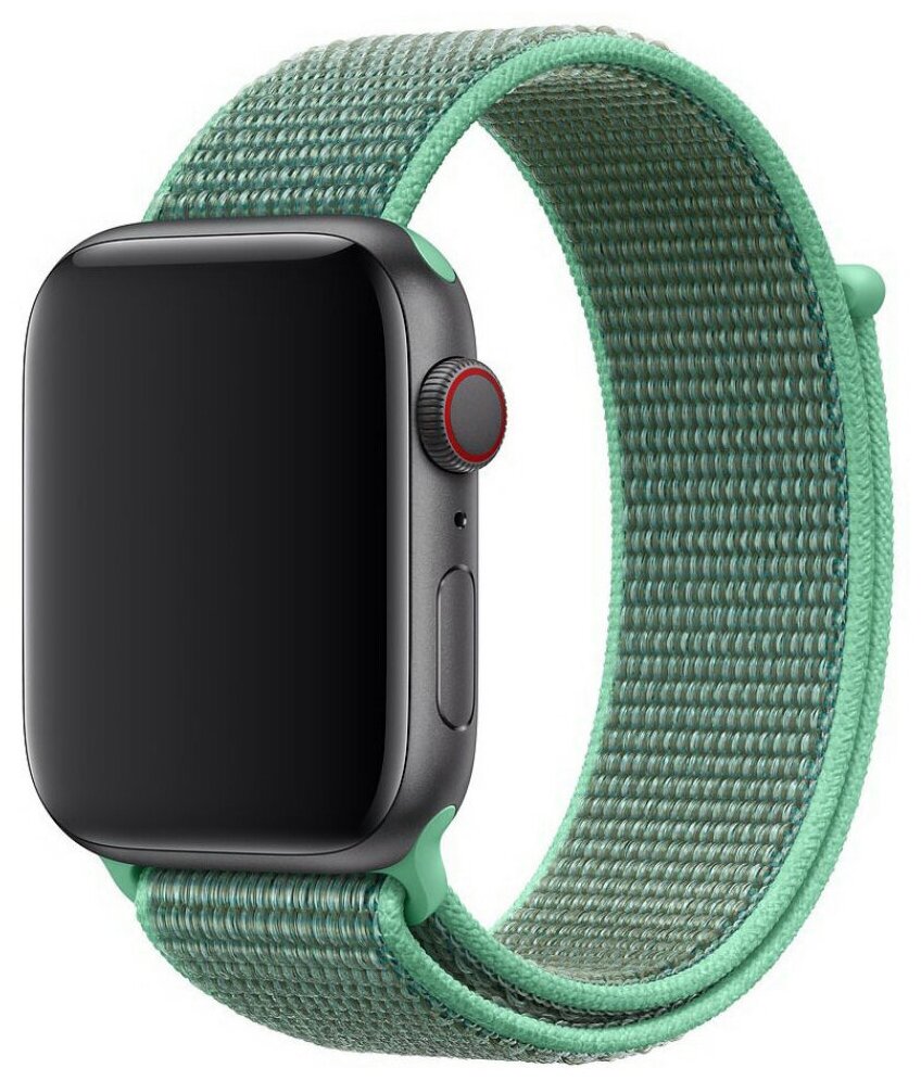 Нейлоновый ремешок для Apple Watch 42/44/45 мм, мятно-зеленый