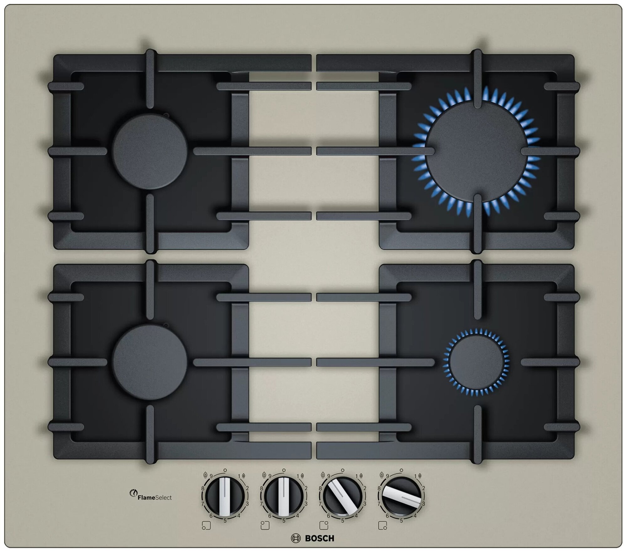 Газовая варочная панель BOSCH PPP6A8B91R, бежевый