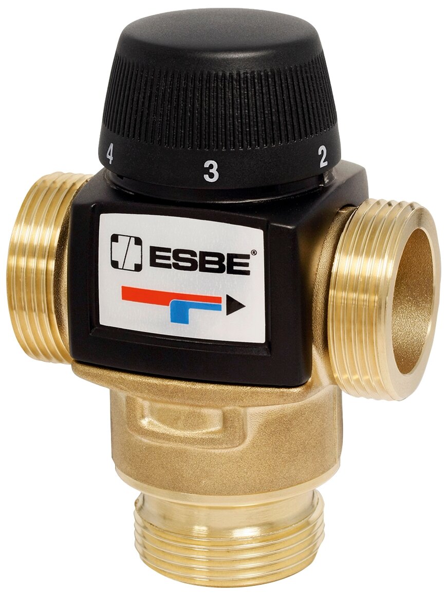 Трехходовой смесительный клапан термостатический Esbe VTA572 31702100 муфтовый (НР) Ду 25 (1") Kvs 4.5