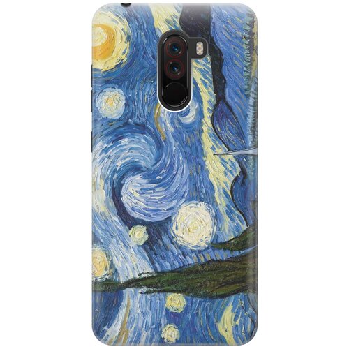 фото Cиликоновый чехол на xiaomi pocophone f1 / сяоми покофон ф1 с принтом "звездная ночь" gosso