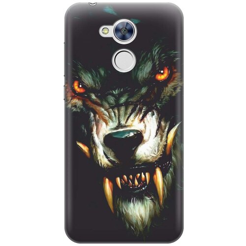 фото Cиликоновый чехол на honor 6a / хонор 6а с принтом "злой оборотень" gosso