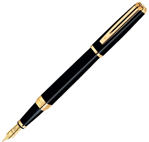 S0636940 Перьевая ручка Waterman (Ватерман) Exception Slim Black Lacquer GT M