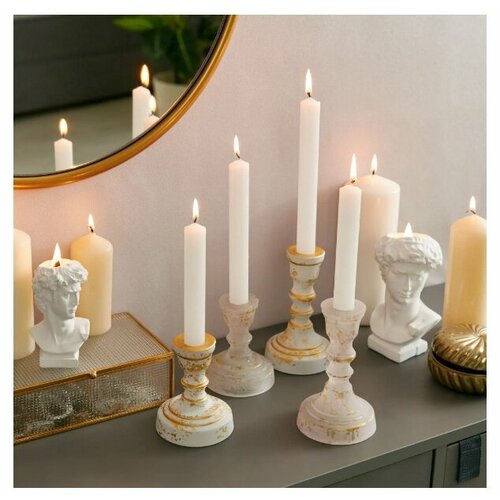 Набор свечей неоплывающих белый 20 см 20 шт. (Аналог икеа джубл)