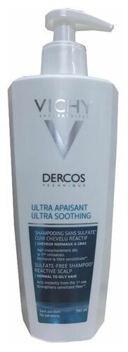 Vichy шампунь-уход Dercos Ultra Soothing Normal to Oily Hair для нормальных...