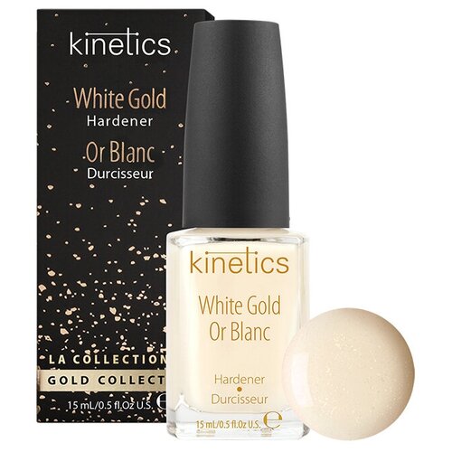 Kinetics Nail Care Gold Collection- Кинетикс Нейл Кэйр Голд Коллекшен Укрепитель для ногтей White Gold Hardener, 15 мл -