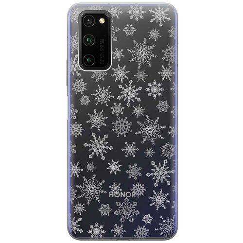 фото Чехол - накладка transparent 3d для honor view 30 pro с принтом "fairy snowflakes" re:pa