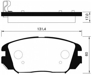 Дисковые тормозные колодки передние SANGSIN BRAKE SP1182 для Hyundai Sonata, Hyundai Tucson, Kia Magentis (4 шт.)