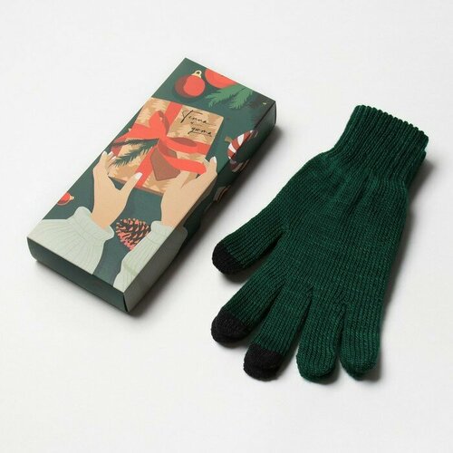 Перчатки Kaftan демисезонные, размер 19, зеленый
