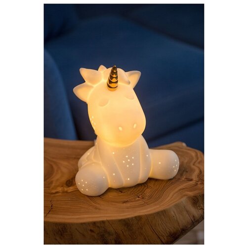 Светильник настольный керамический белый 