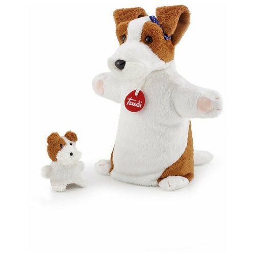 Мягкая игрушка TRUDI 29867 Собачка со щенком, игрушка на руку, 27 см