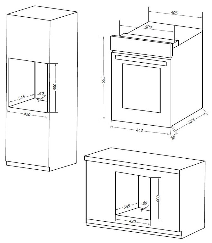 Шкаф духовой электрический MAUNFELD EOEM516B - фотография № 2