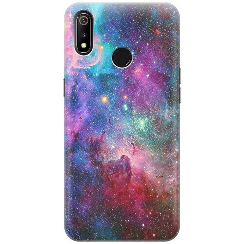 фото Cиликоновый чехол на realme 3 / рилми 3 с принтом "волшебный космос" gosso