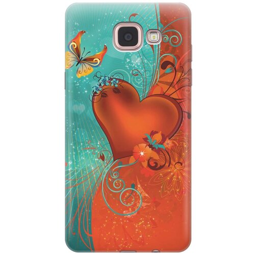 фото Cиликоновый чехол на samsung galaxy a5 (2016) / самсунг а5 2016 с принтом "сердце и бабочка" gosso