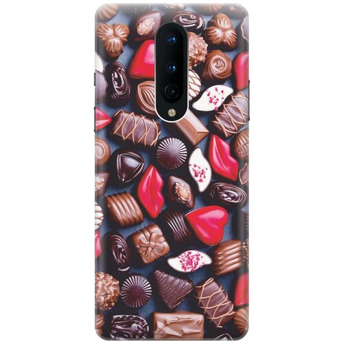 фото Re:pa чехол - накладка artcolor для oneplus 8 с принтом "набор шоколада"