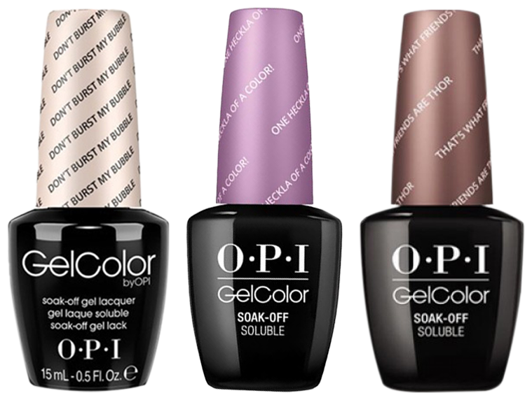 Гель-лак OPI GELCOLOR, Комплект 3 цвета (1. Don't Burst My Bubble 2. One Heckla of a Color! 3. That's What Friends Are Thor ) Объем 15 мл.