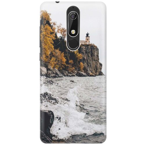 фото Cиликоновый чехол на nokia 5.1 / нокиа 5.1 с принтом "северный маяк" gosso