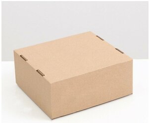 Коробка складная, крышка-дно, бурая 17 х 17 х 8 см (5шт.)