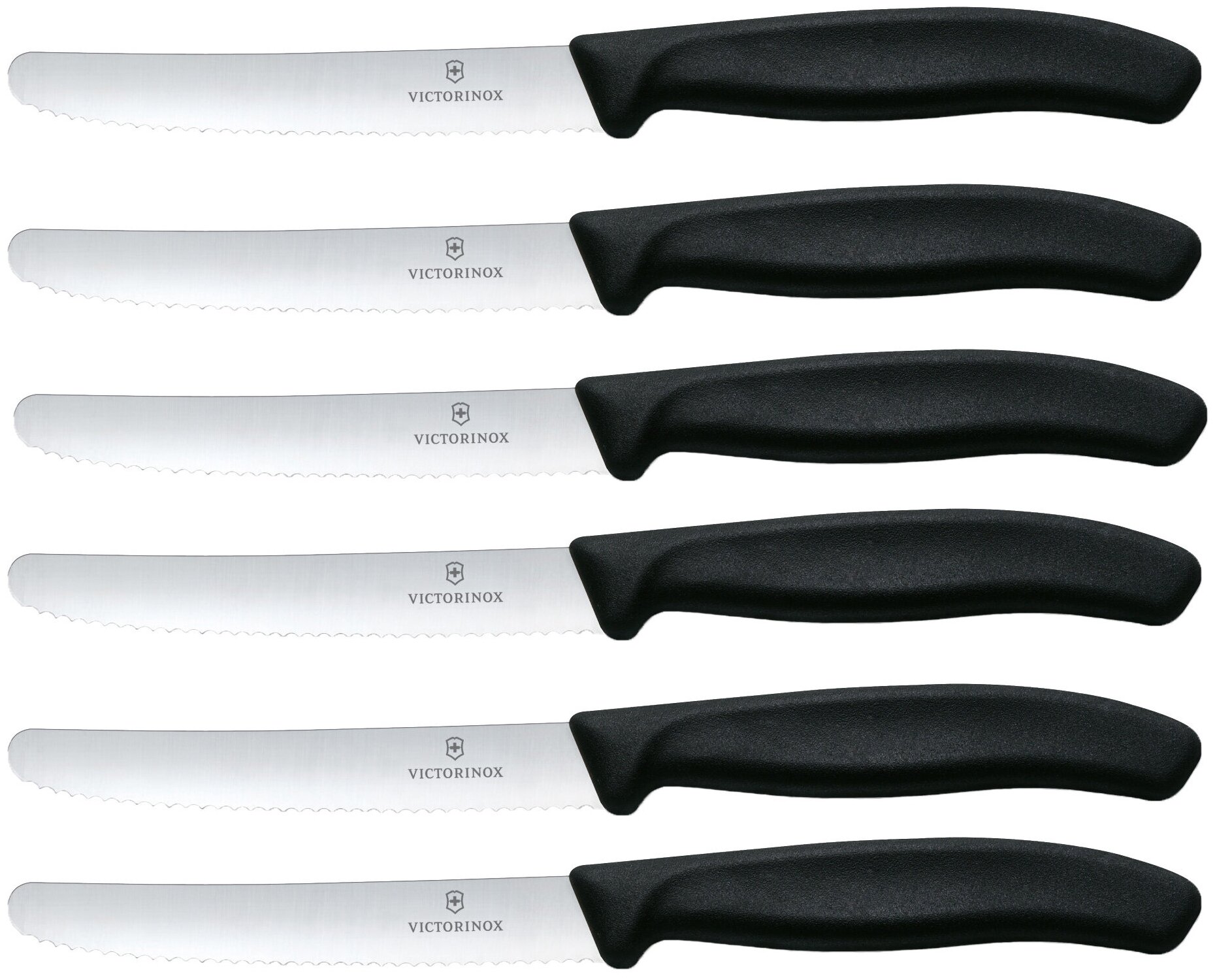 Набор ножей кухон. Victorinox Swiss Classic (6.7833.6) компл.:6шт черный блистер