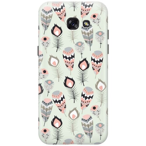 фото Gosso ультратонкий силиконовый чехол-накладка для samsung galaxy a5 (2017) с принтом "перья бохо"